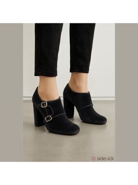 Tory Burch Black Velvet Heels Size 7.5 Medium